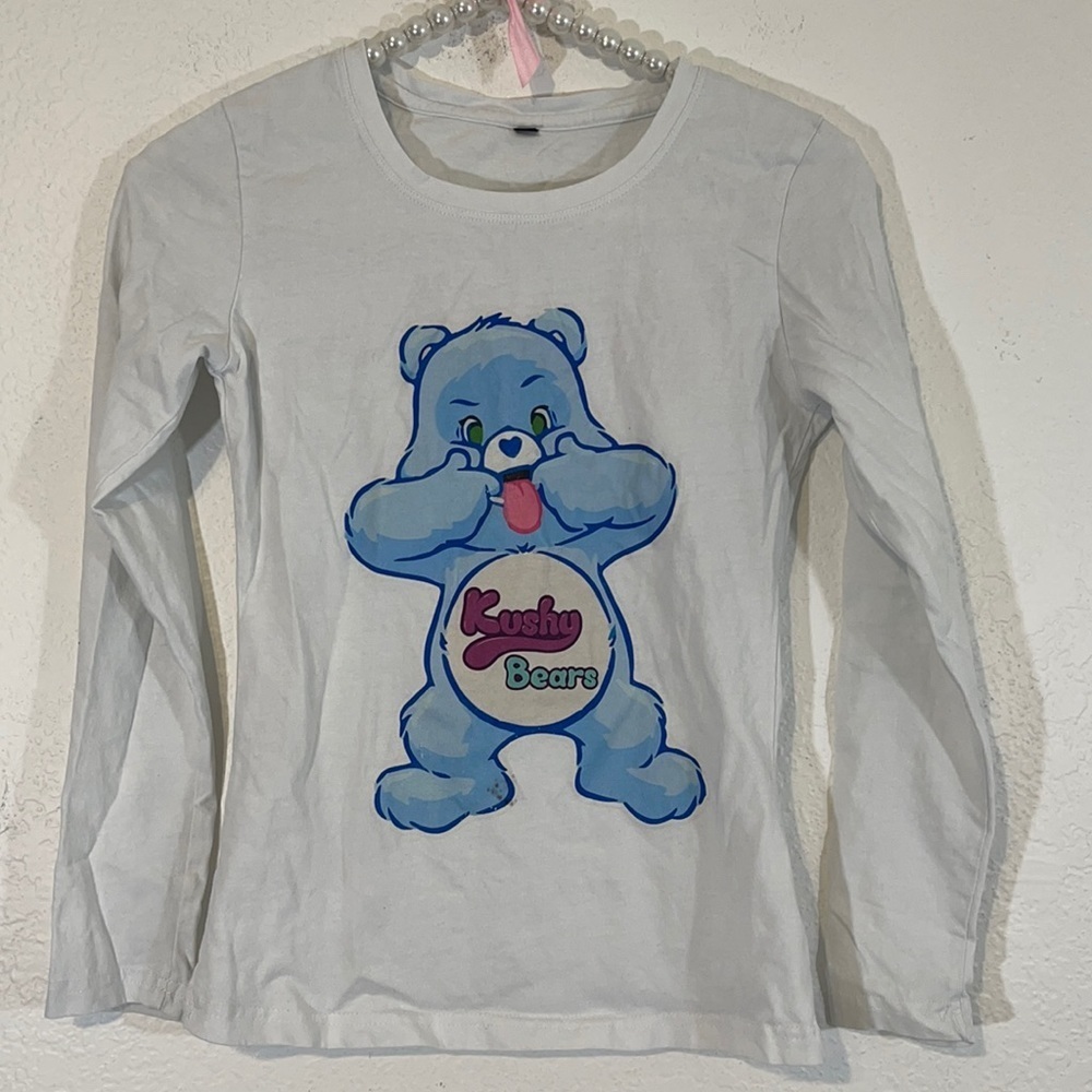 Care Bears Graphic Tee Long Sleeve Cotton T-Shirt Small - Picture 2 of 6